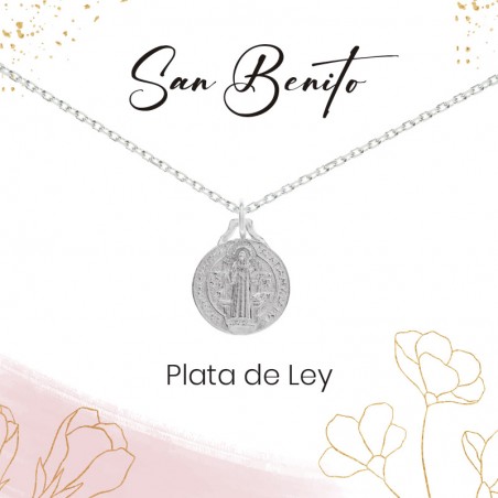 Medalla escapulario San Benito Plata de Ley - Karissma