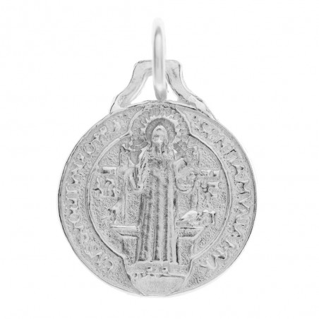 Medalla escapulario San Benito Plata de Ley - Karissma