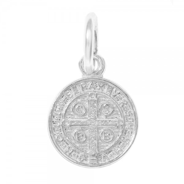 Medalla mini escapulario San Benito Plata de Ley - Karissma