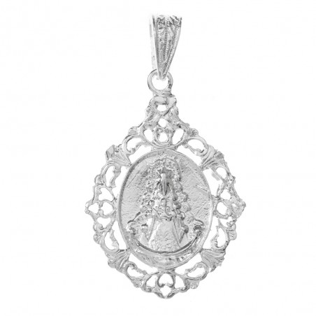 Medalla Virgen del Rocío arabesco Plata de Ley - Karissma