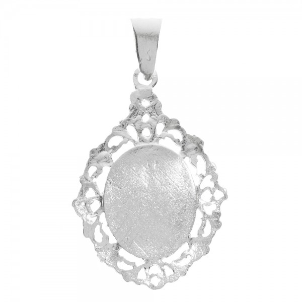 Medalla Virgen del Rocío arabesco Plata de Ley - Karissma