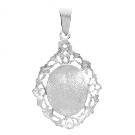 Medalla Virgen del Rocío arabesco Plata de Ley - Karissma