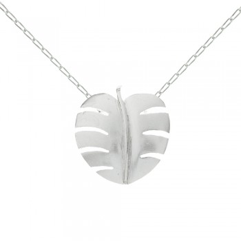 Collar hoja Monstera Plata de Ley - Karissma