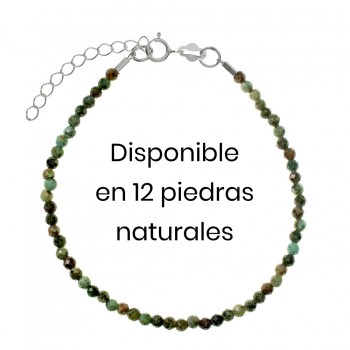 Pulsera de piedra natural facetada Plata de Ley - Karissma