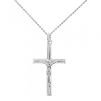 Crucifijo con cordón de Plata de Ley - Karissma