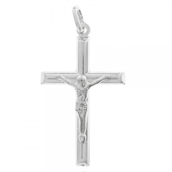 Crucifijo con cordón de Plata de Ley - Karissma