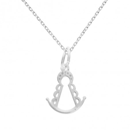 Collar Virgen del Rocío minimalista Plata de Ley - Karissma
