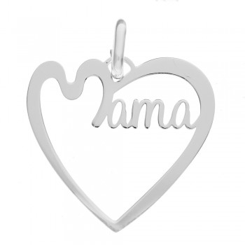 Colgante corazón Mamá Plata de Ley - Karissma