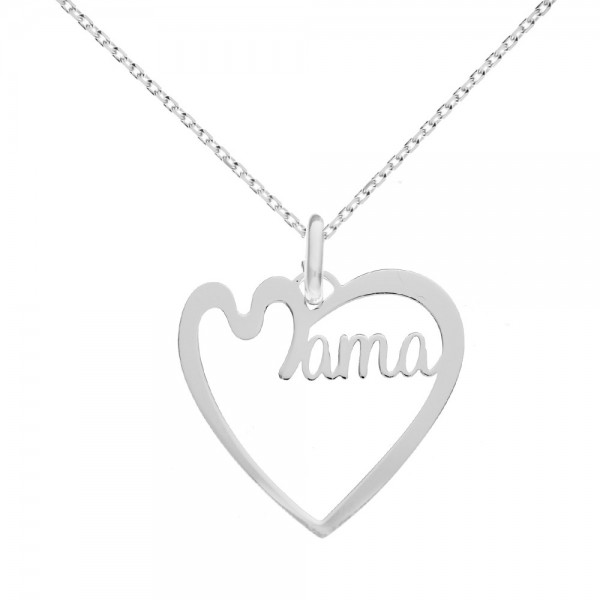 Colgante corazón Mamá Plata de Ley - Karissma