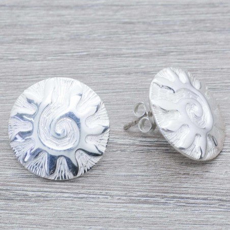 Pendientes sol Plata de Ley 925