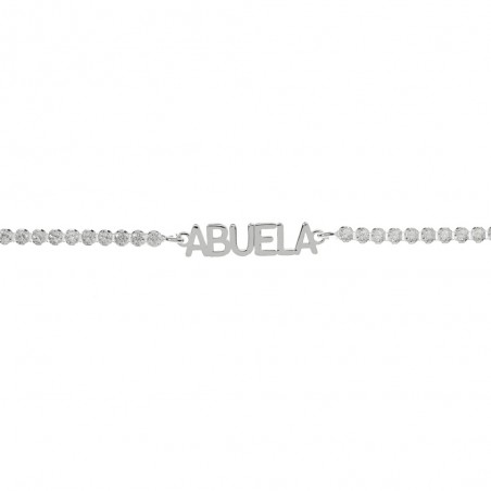 Pulsera Abuela cristales blancos Plata de Ley - Karissma