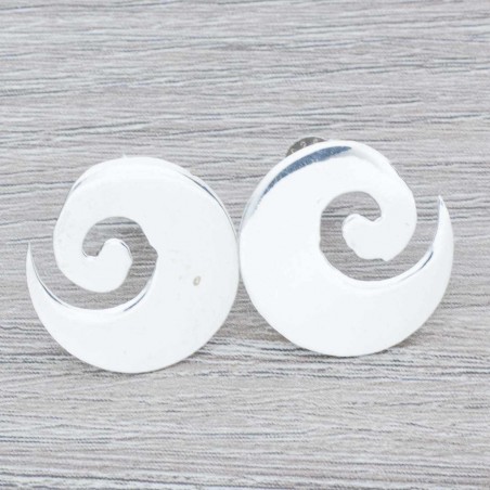 Pendientes espiral Plata de Ley 925
