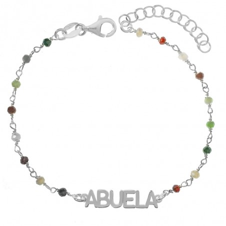 Pulsera Abuela con cristales Plata de Ley - Karissma
