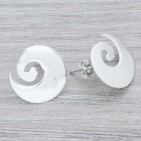Pendientes espiral Plata de Ley 925