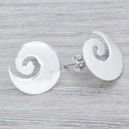 Pendientes espiral Plata de Ley 925