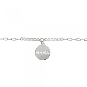Pulsera Mamá con cristales Plata de Ley - Karissma 2