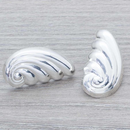Pendientes caracola Plata de Ley 925