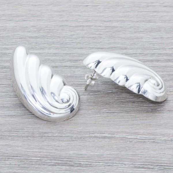 Pendientes caracola Plata de Ley 925