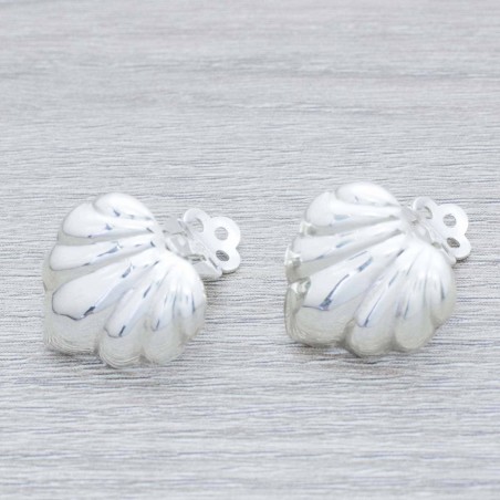 Pendientes clips gajos Plata de Ley 925