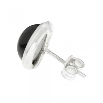 Pendientes piedra redonda Plata de  Ley - Karissma 2