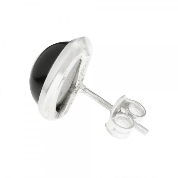 Pendientes piedra redonda Plata de  Ley - Karissma