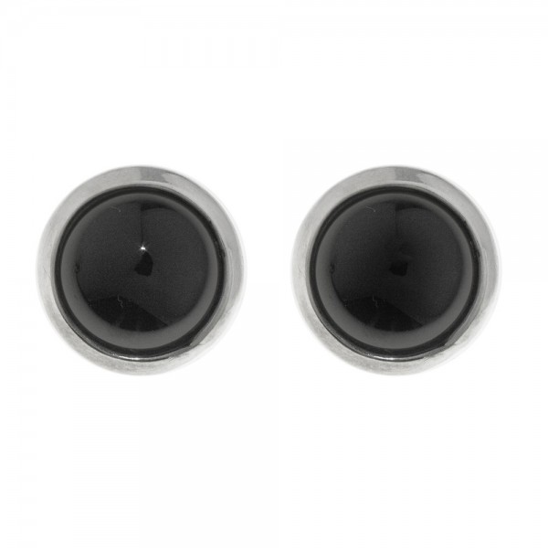 Pendientes piedra redonda Plata de  Ley - Karissma