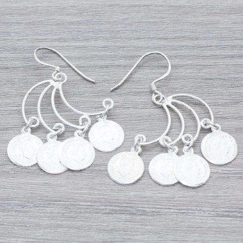 Pendientes monedas Plata de Ley 925