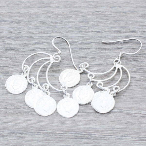 Pendientes monedas Plata de Ley 925