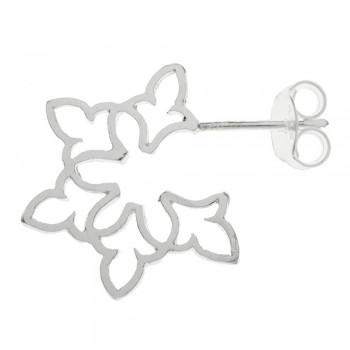 Pendientes flores de lis Plata de  Ley - Karissma 2