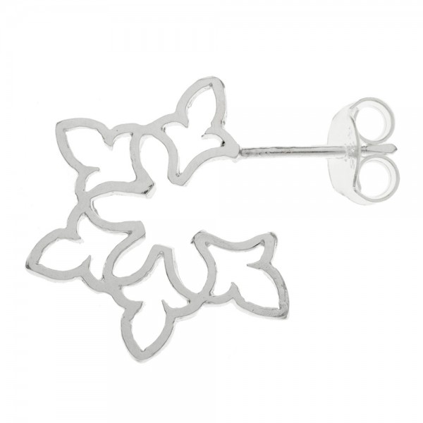 Pendientes flores de lis Plata de  Ley - Karissma