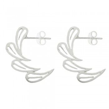 Pendientes cascada de hojas Plata de  Ley - Karissma