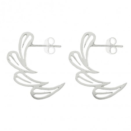 Pendientes cascada de hojas Plata de  Ley - Karissma