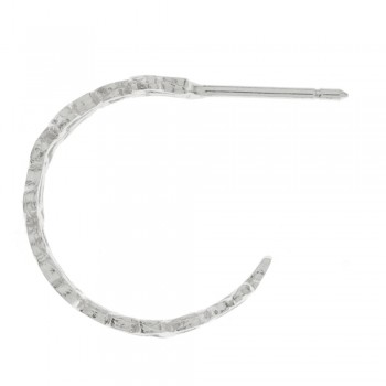 Pendientes aro abierto de flores Plata de Ley - Karissma 2