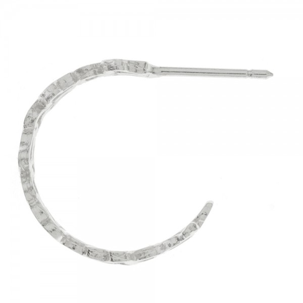 Pendientes aro abierto de flores Plata de Ley - Karissma