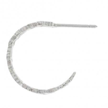 Pendientes aro abierto de flores Plata de Ley - Karissma