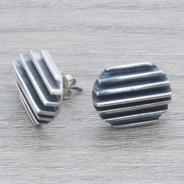 Pendientes ranurado Plata de Ley 925