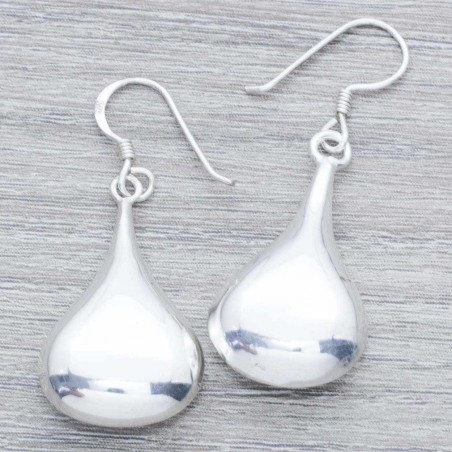 Pendientes gota maciza Plata de Ley 925
