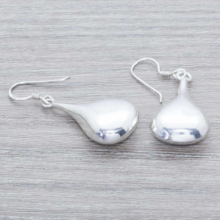Pendientes gota maciza Plata de Ley 925