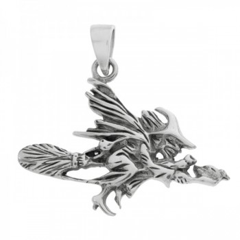 Collar bruja con escoba Plata de Ley | Karissma 2