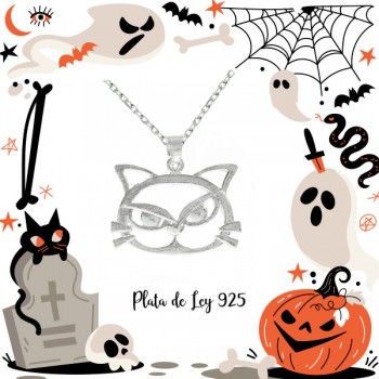 Collar gato calado Plata de Ley | Karissma