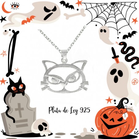 Collar gato calado Plata de Ley | Karissma