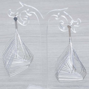 Pendientes triángulos Plata de Ley 925 2