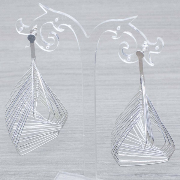 Pendientes triángulos Plata de Ley 925