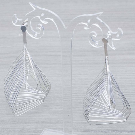 Pendientes triángulos Plata de Ley 925