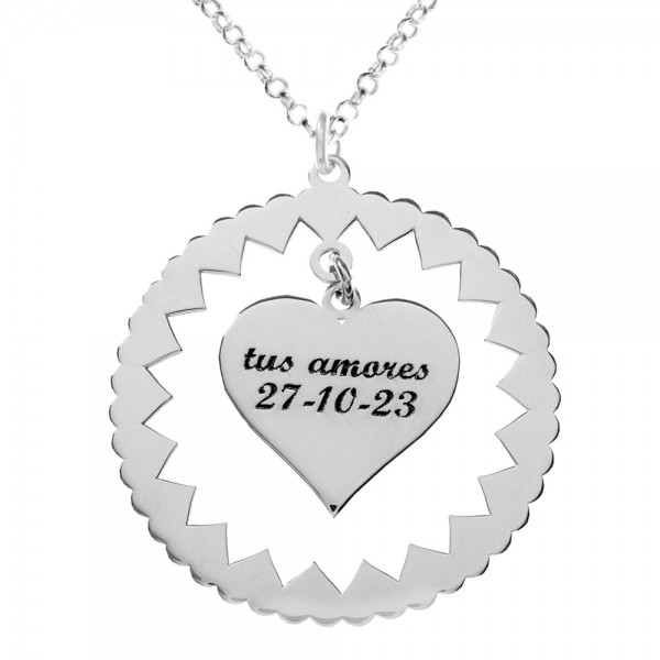 Colgante personalizado corazones Plata de Ley - Karissma