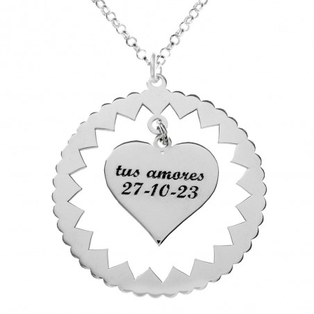 Colgante personalizado corazones Plata de Ley - Karissma