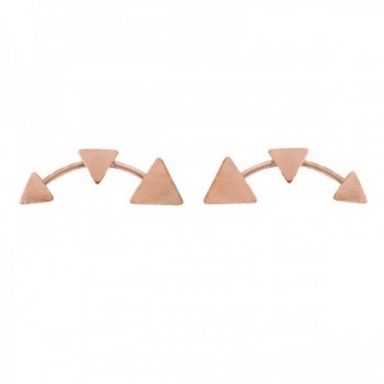 Pendientes geométricos dorados Plata de Ley 2