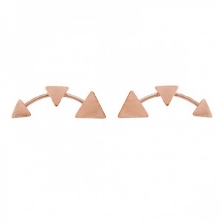 Pendientes geométricos dorados Plata de Ley