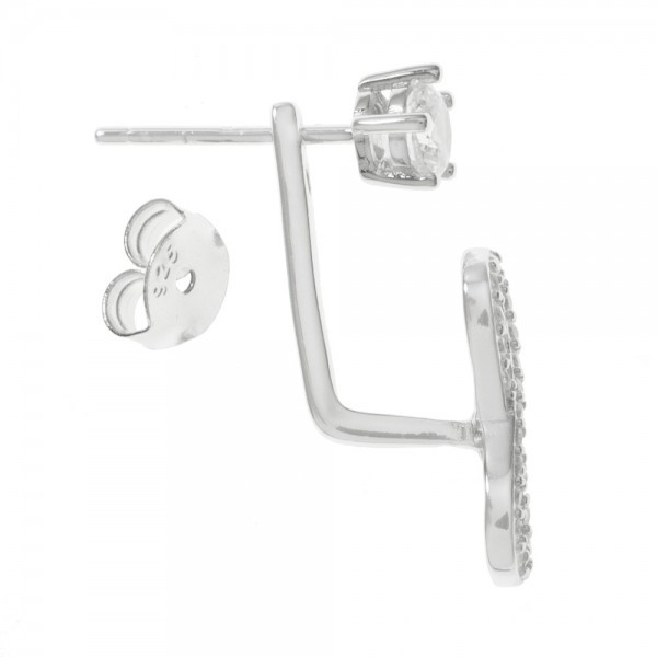 Pendientes Infinito con circonitas Plata de Ley