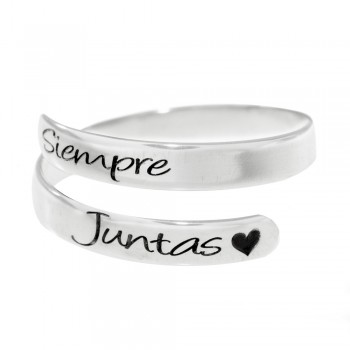 Anillo ajustable personalizado Plata de Ley - Karissma